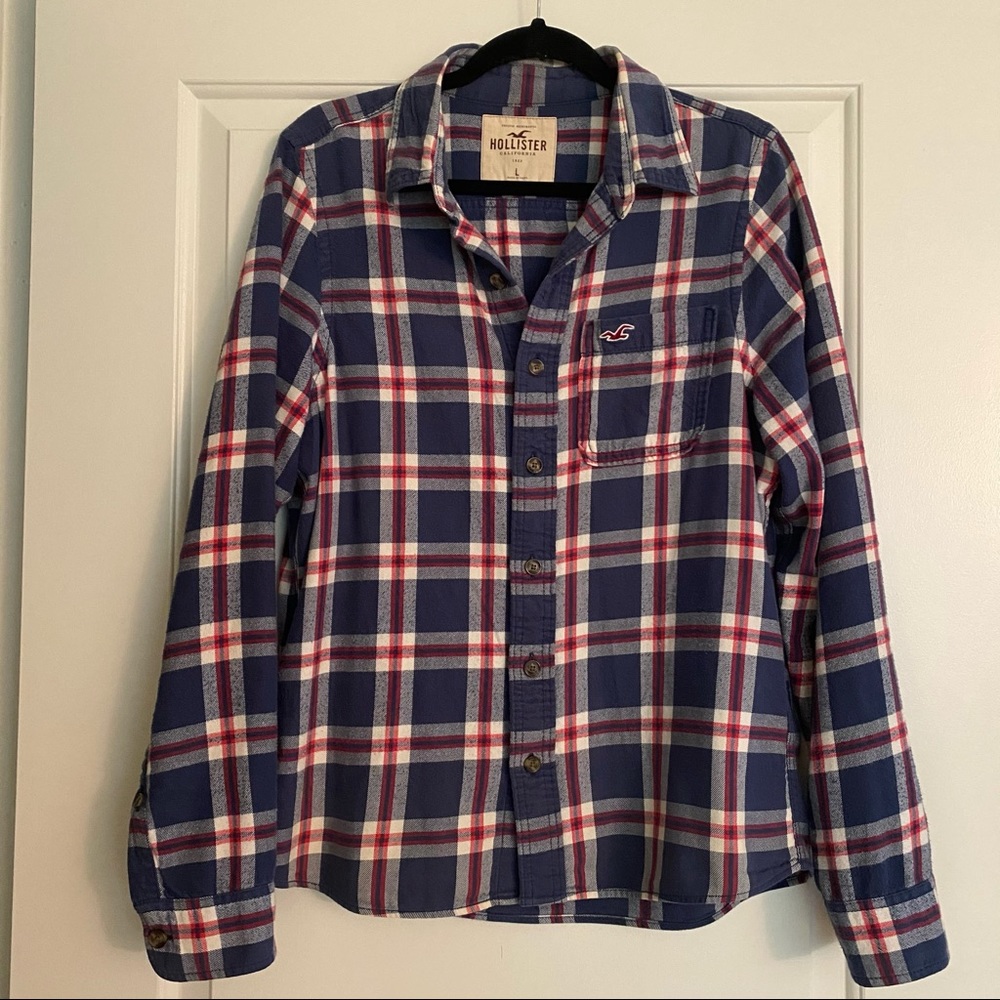 Hollister Men’s Plaid Flannel Shirt | size large